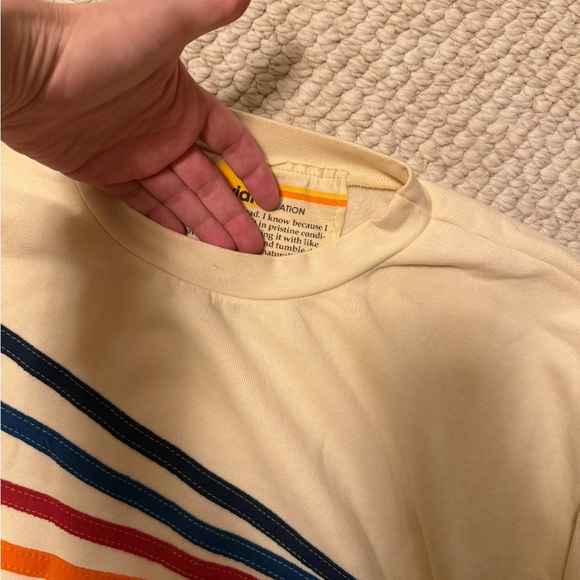 Aviator Nation Cream Tee with Yellow Accents - Picture 6 of 6